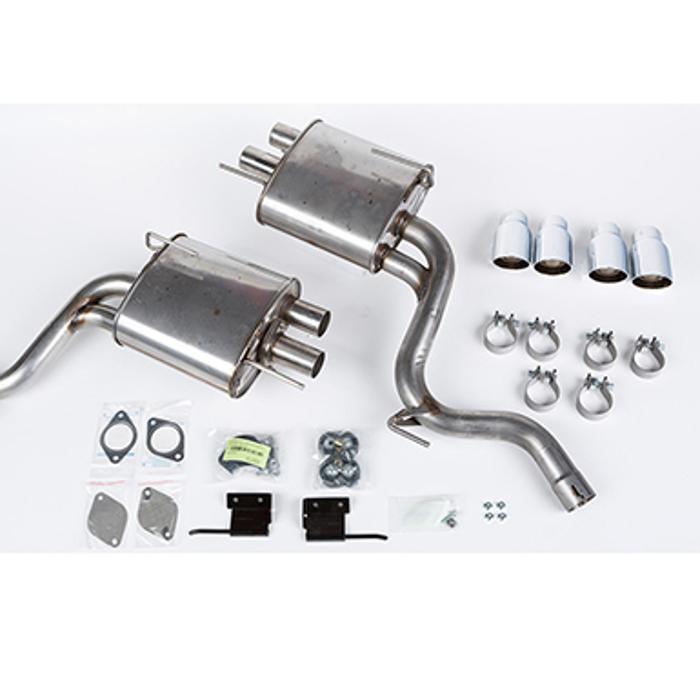 2015-2017 Mustang 2.3L EcoBoost ROUSH Quad Tip (Active Ready) Exhaust Kit - Coupe Only